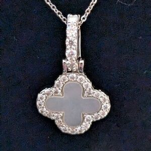 Sterling Silver Moissanite Pendant Necklace